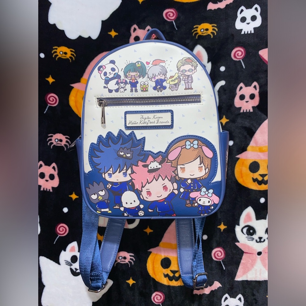 (OFFICIAL) Bioworld Jujustu Kaisen X Sanrio/Hello Kitty Mini Backpack